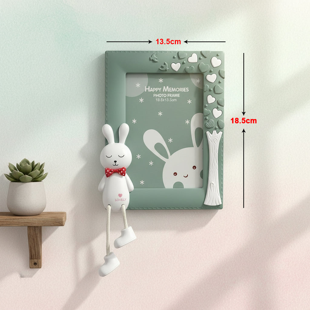 Photo Frame for Kids – Cute Table Top Picture Frame, Perfect for Baby Room Decor, Birthday Gift for Kids & Return Gifts – (Pink) (Soft Pastel Green, 18.5X13.5)