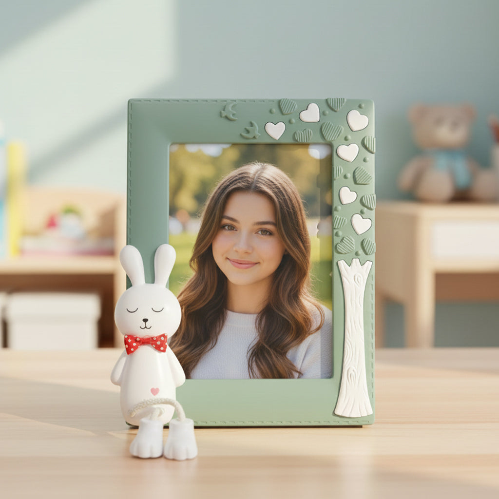 Photo Frame for Kids – Cute Table Top Picture Frame, Perfect for Baby Room Decor, Birthday Gift for Kids & Return Gifts – (Pink) (Soft Pastel Green, 18.5X13.5)