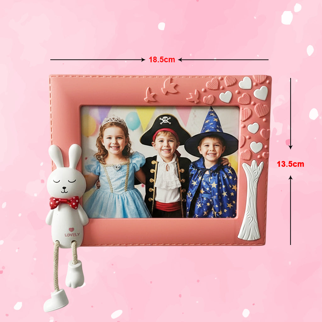 Photo Frame for Kids – Cute Table Top Picture Frame, Perfect for Baby Room Decor, Birthday Gift for Kids & Return Gifts – 18.5 x 24 cm (Pink) (Baby Pink, 18.5X13.5)