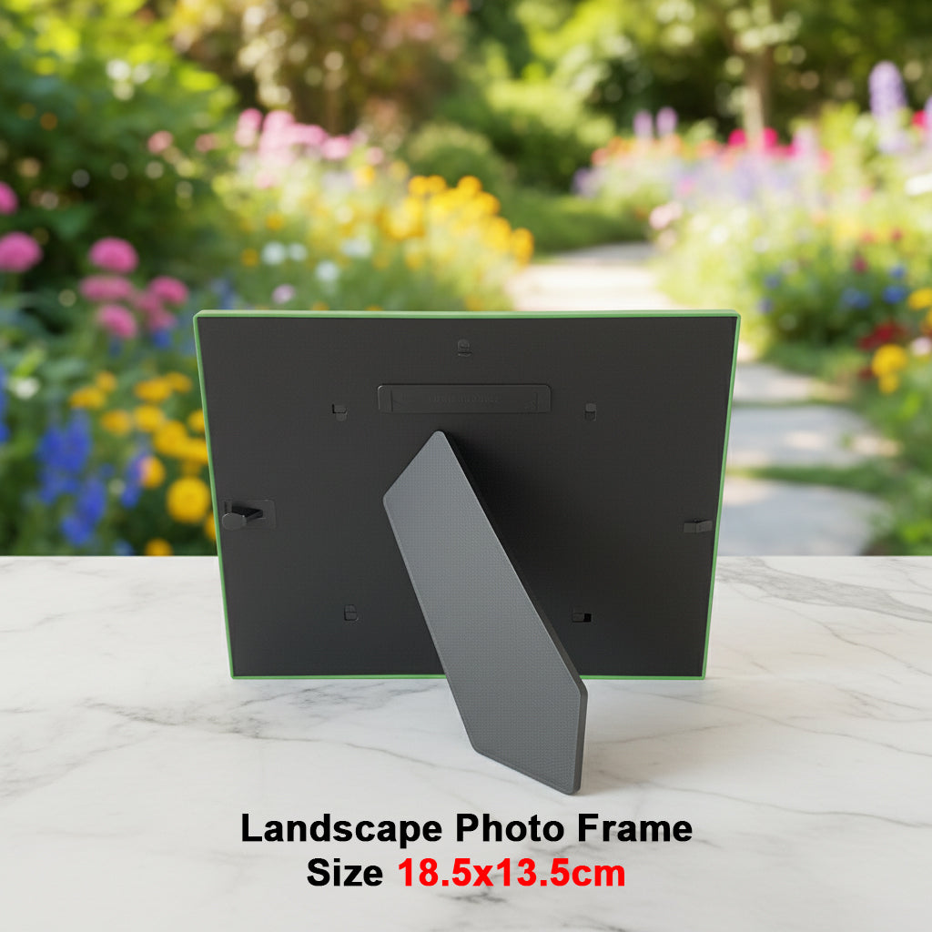 Photo Frame for Kids – Cute Table Top Picture Frame, Perfect for Baby Room Decor, Birthday Gift for Kids & Return Gifts – 18.5 x 24 cm (Pink) (Soft Pastel Green, 18.5X13.5)