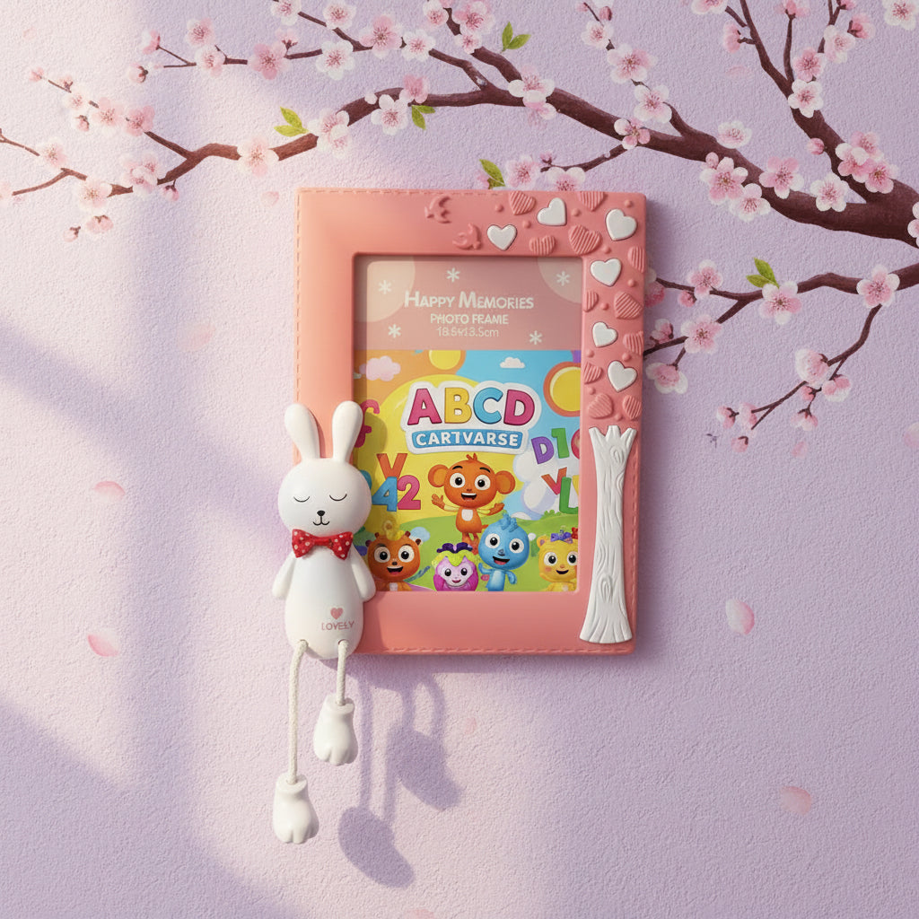 Photo Frame for Kids – Cute Table Top Picture Frame, Perfect for Baby Room Decor, Birthday Gift for Kids & Return Gifts – (Pink) (Baby Pink, 13.5X18.5)