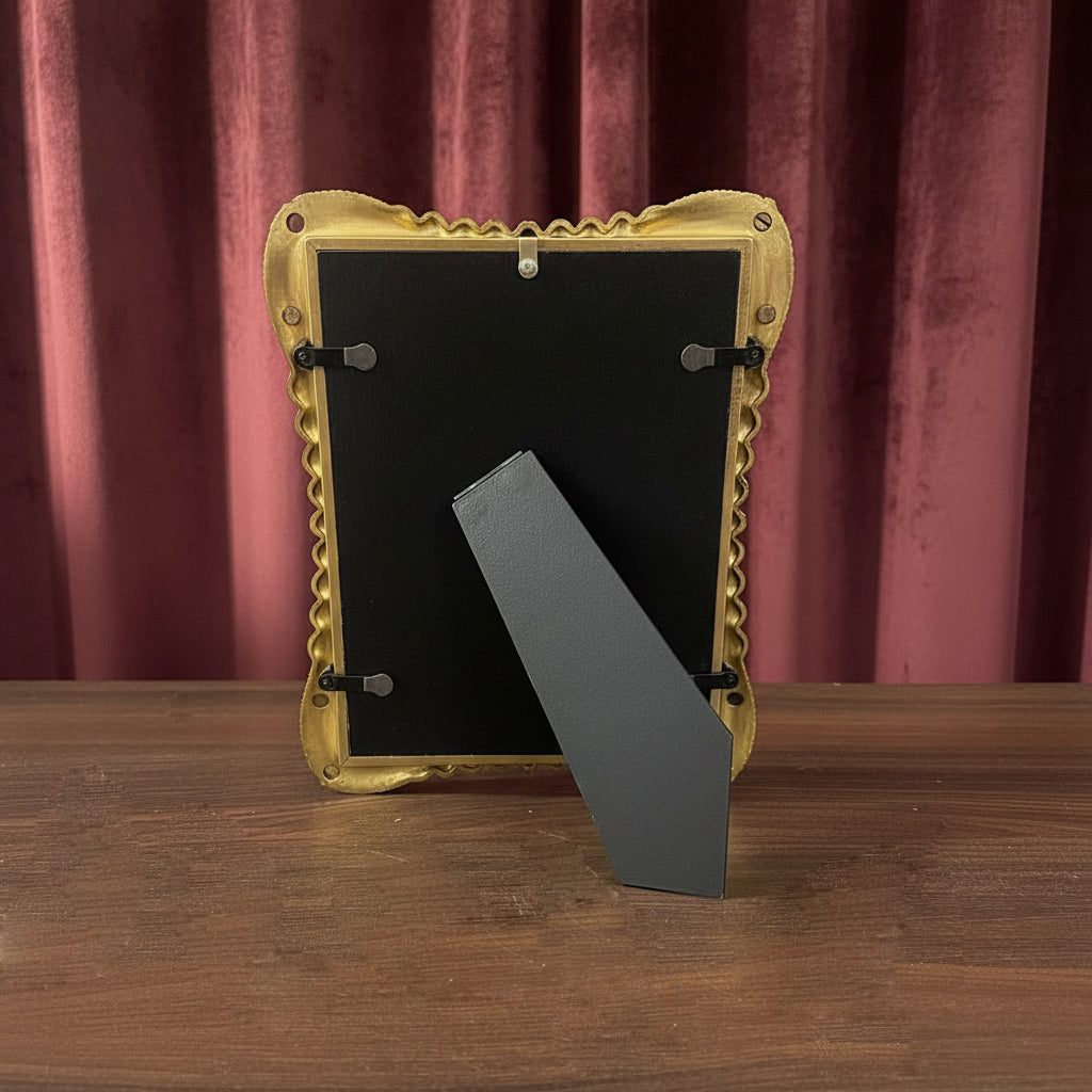 Decorative Photo Frame, White and Gold, Ornate Vintage Style, for Cherished Memories and Special Occasions