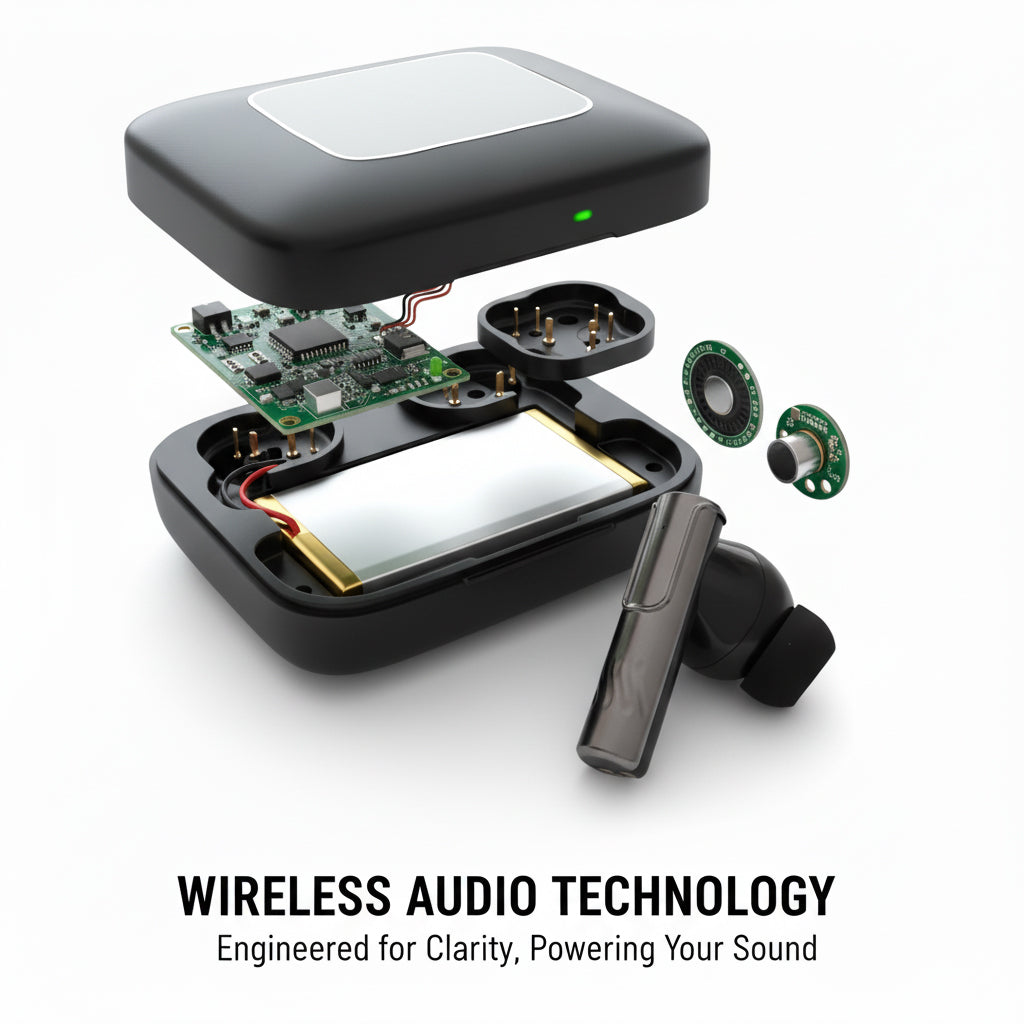 Boat Nirvana Ivy Pro, Dolby Atmos w/Head Tracking, 52dB Hybrid Adaptive ANC,Hi-Res LDAC, Titanium Dual Drivers, Bluetooth Earbuds, TWS Ear Buds Wireless Earphones w/mic (Crystal Black)
