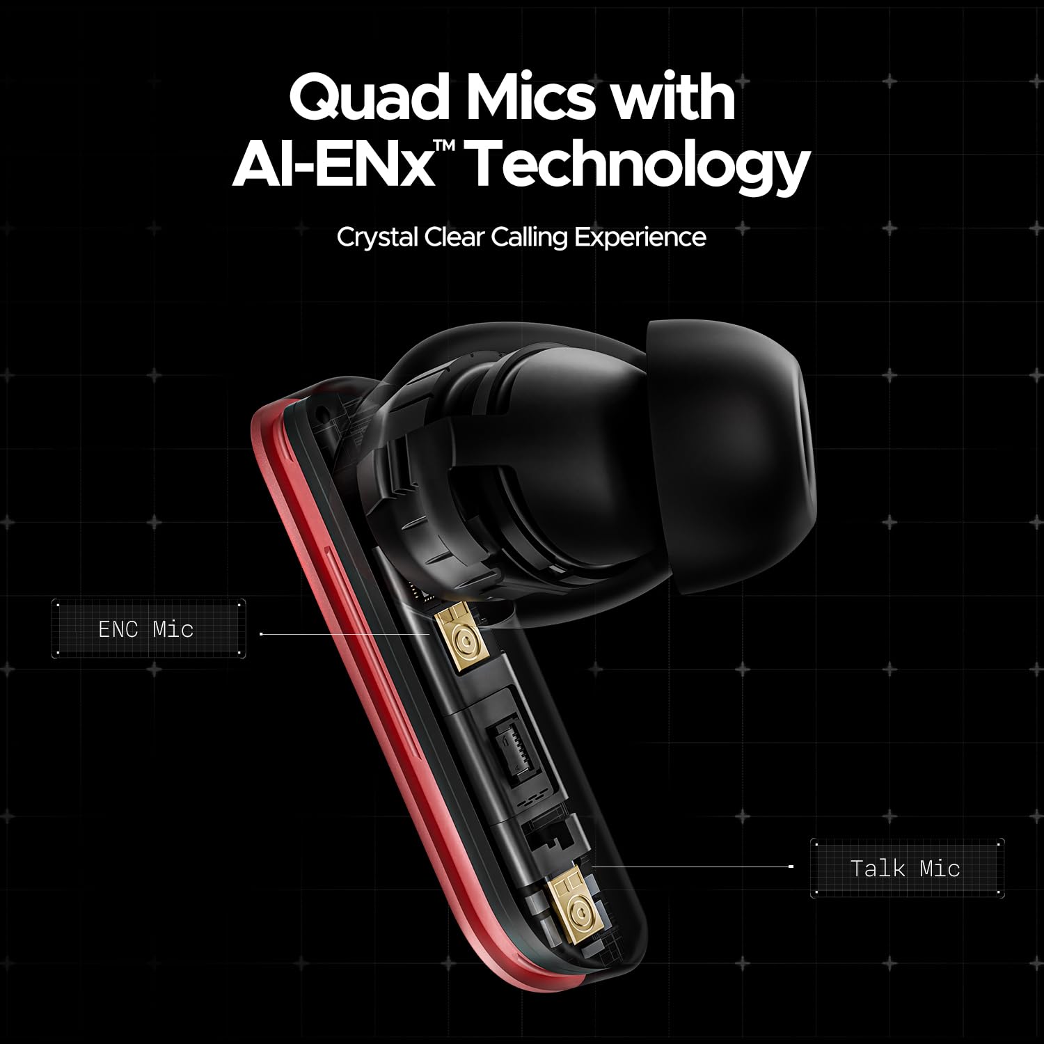 Boat Nirvana X TWS,Knowles Dual Drivers, Hi-Res Audio LDAC, App Support,4Mic ENx,Dual Pair,Spatial Audio,Fast Charge, Bluetooth Earbuds, TWS Ear Buds Wireless Earphones with mic (Galactic Red)