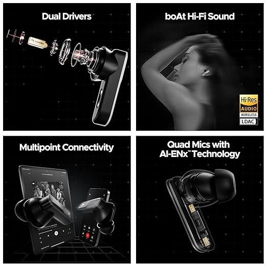 boAt Nirvana X TWS (Smoky Amethyst)